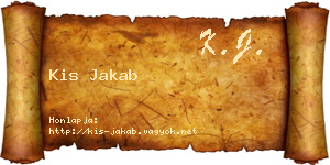 Kis Jakab névjegykártya